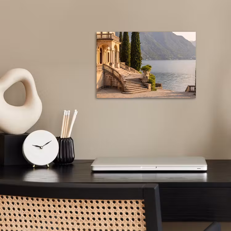 Poster - Villa – Wasser – Treppen - Villa - water -trappen poster papier klein