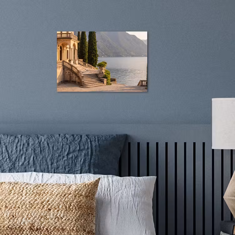 Poster - Villa – Wasser – Treppen - Villa - water -trappen poster papier klein