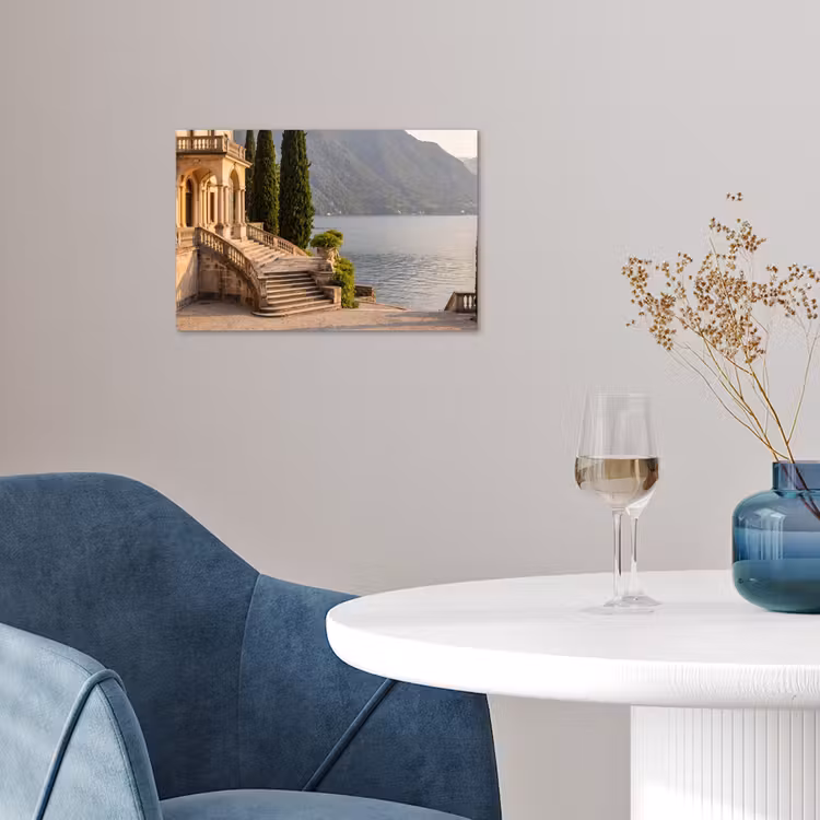 Poster - Villa – Wasser – Treppen - Villa - water -trappen poster papier klein