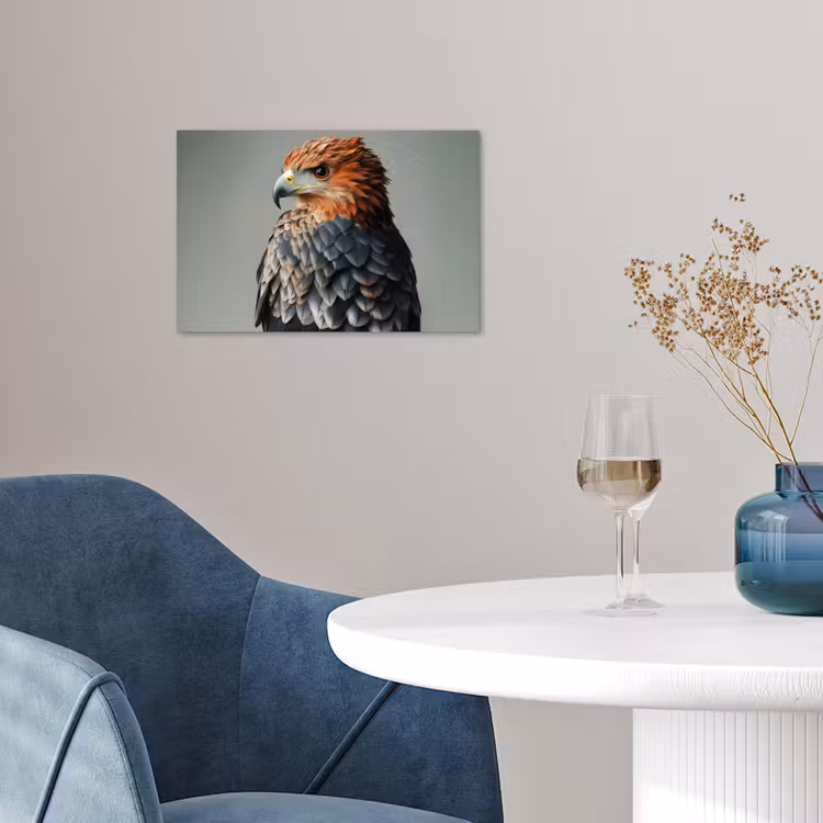 Vogel - Realistisch - Veren - Bruin poster papier klein -sfeer3