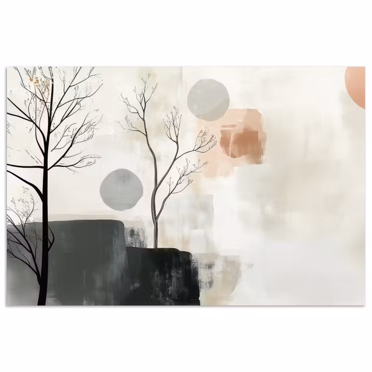 Wabi sabi - Beige - Plant poster papier klein -3d