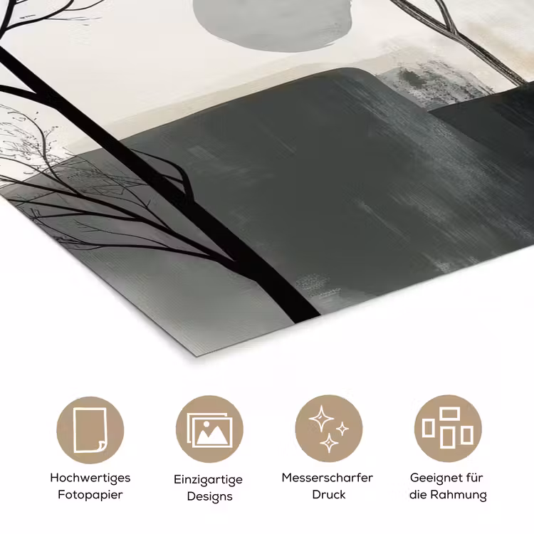 Wabi sabi - Beige - Plant poster papier klein -tcloseup_DE