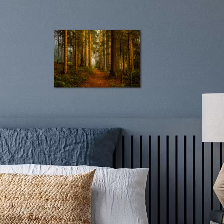 Bos - Natuur - Bomen - Landschap - Bladeren poster papier klein -sfeer2