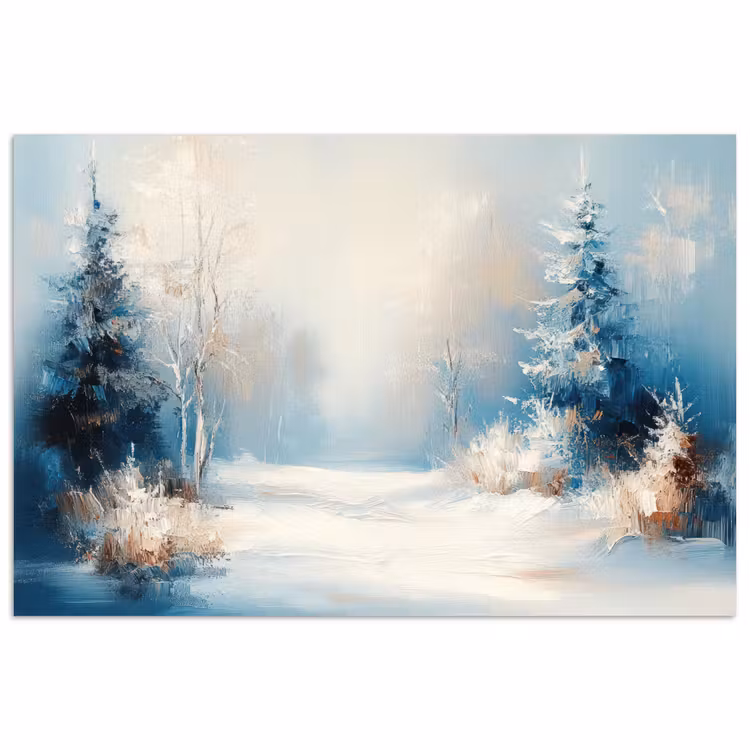 Wald – Winter – Natur – Abstrakt – Schnee poster papier klein -3d