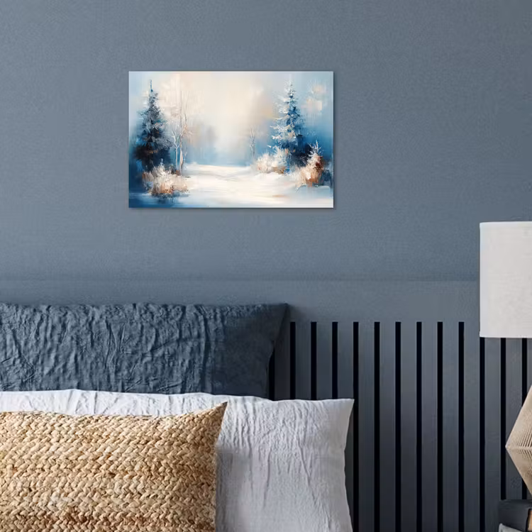 Wald – Winter – Natur – Abstrakt – Schnee poster papier klein -sfeer2