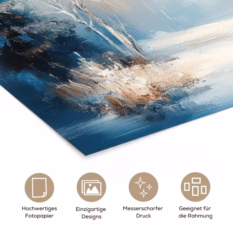 Wald – Winter – Natur – Abstrakt – Schnee poster papier klein -tcloseup_DE