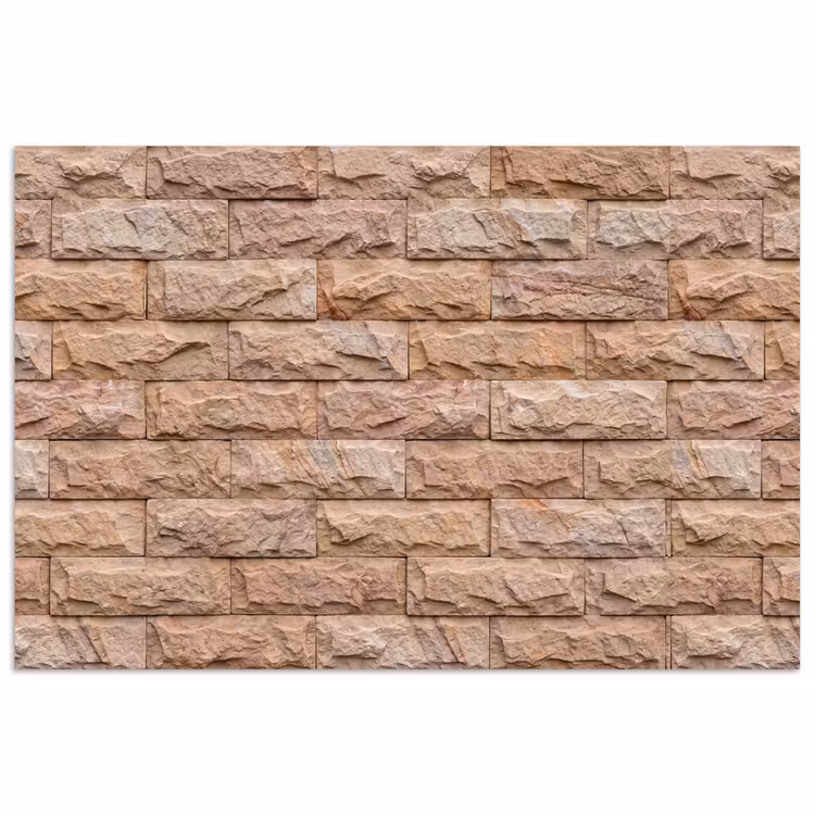 Muur - Steen - Ruw - Textuur - Beige poster papier klein -3d