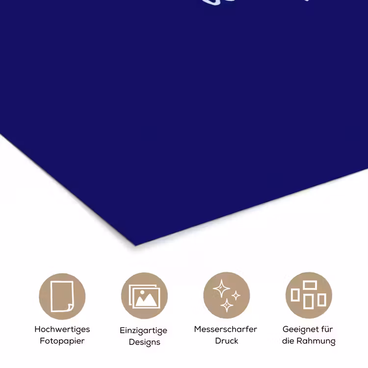 Why not - Blauw - Handgeschreven poster papier klein -tcloseup_DE