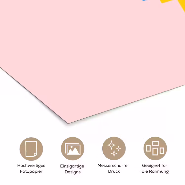 Why not - Bliksem - Roze poster papier klein -tcloseup_DE