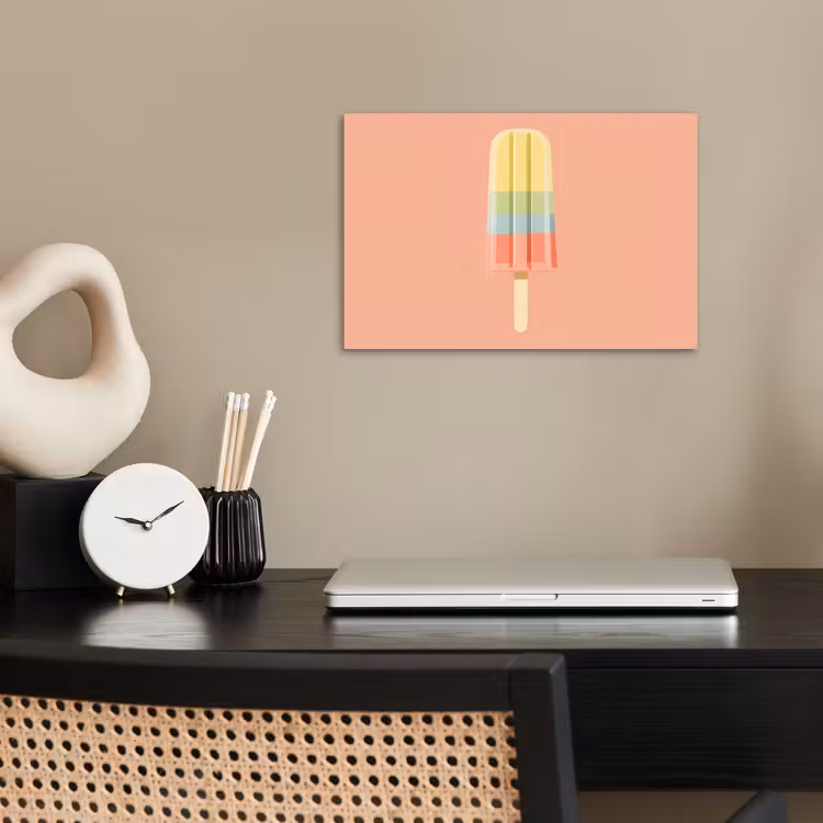 Waterijsje - Pasteltinten - Minimalistisch poster papier klein -sfeer1