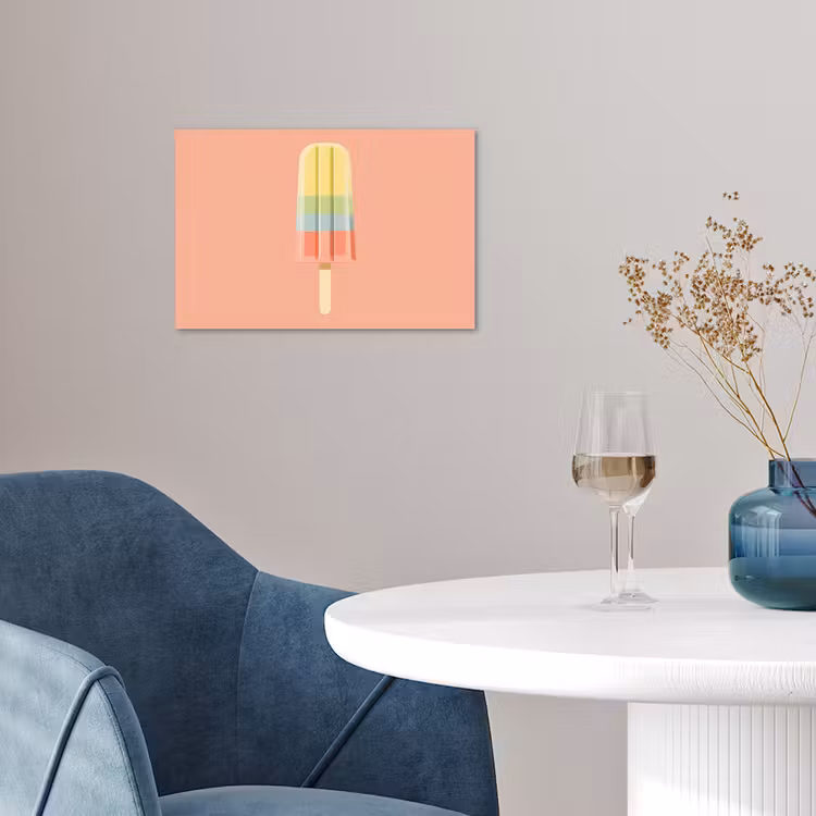 Waterijsje - Pasteltinten - Minimalistisch poster papier klein -sfeer3