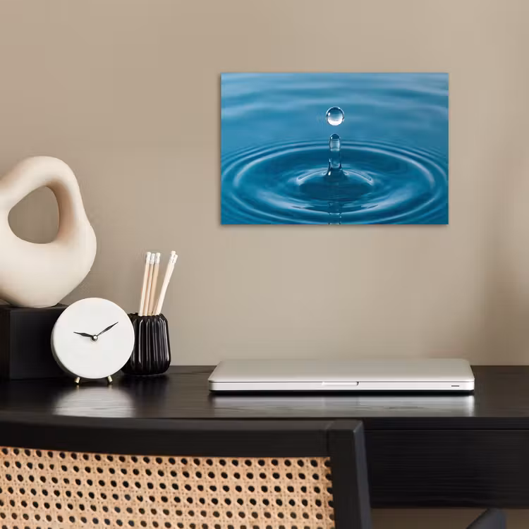 Waterdruppel - Water - Oppervlakte poster papier klein -sfeer1
