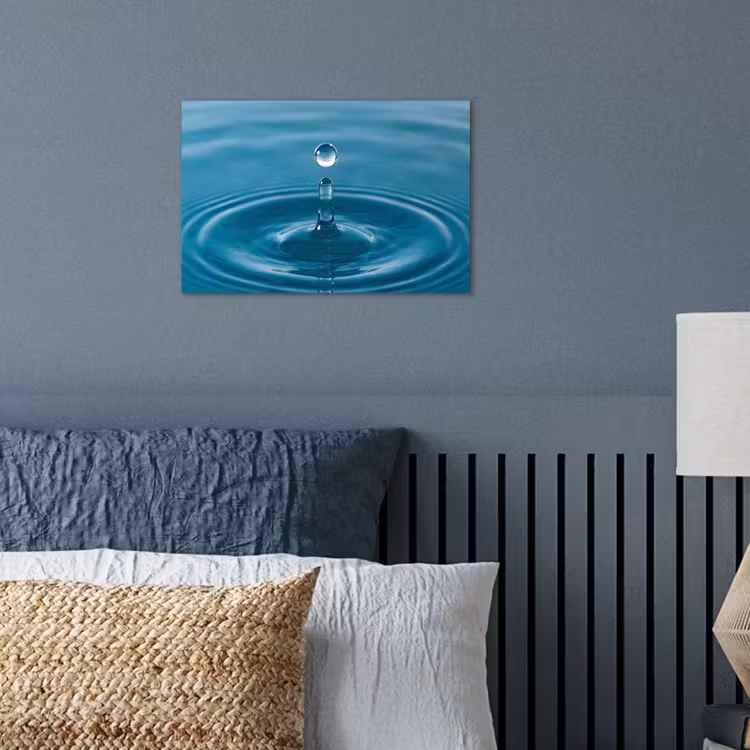 Waterdruppel - Water - Oppervlakte poster papier klein -sfeer2