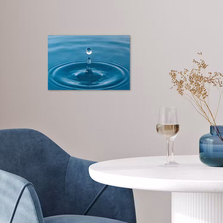 Waterdruppel - Water - Oppervlakte poster papier klein -sfeer3