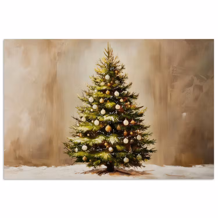 Kerst - Sfeer - Groen poster papier klein -3d