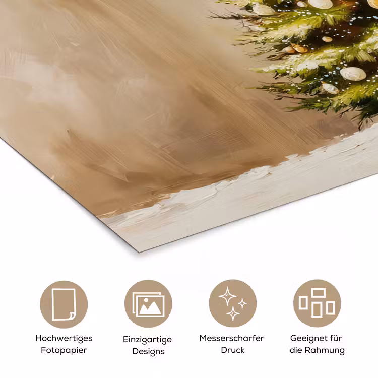 Kerst - Sfeer - Groen poster papier klein -tcloseup_DE