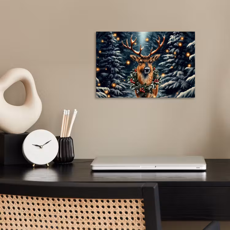 Kerst - Magie - Bos - Kleurrijk poster papier klein -sfeer1