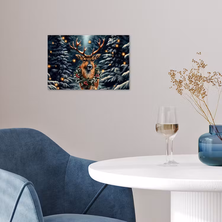 Kerst - Magie - Bos - Kleurrijk poster papier klein -sfeer3