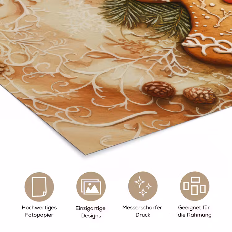 Kerstmis - Koekje - Poppetje - Speculaas poster papier klein -tcloseup_DE