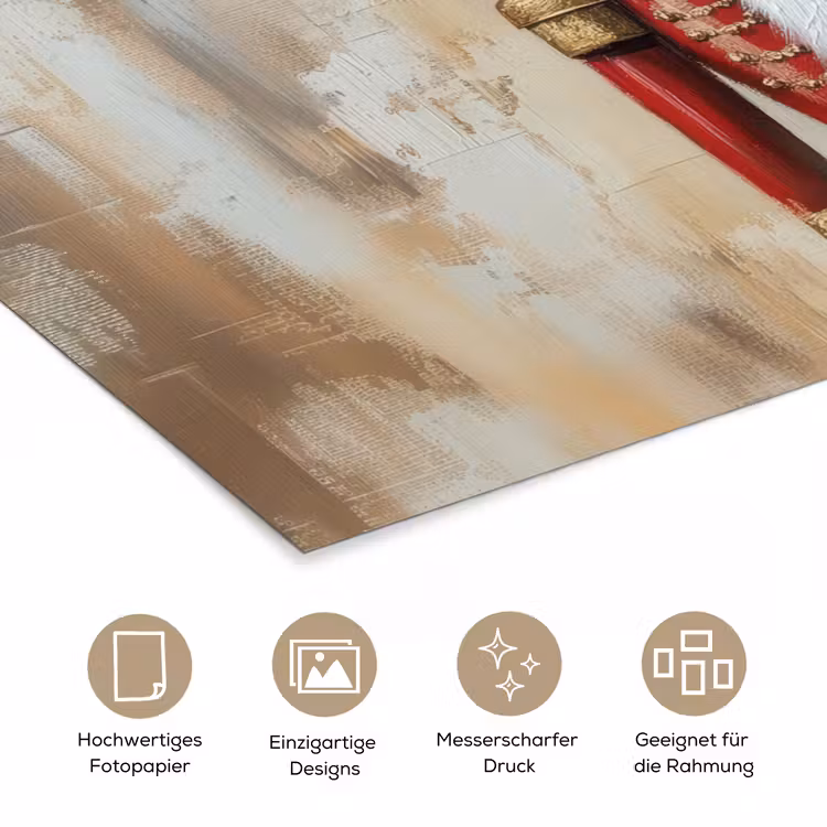 Kerst - Poppetje - Abstract poster papier klein -tcloseup_DE