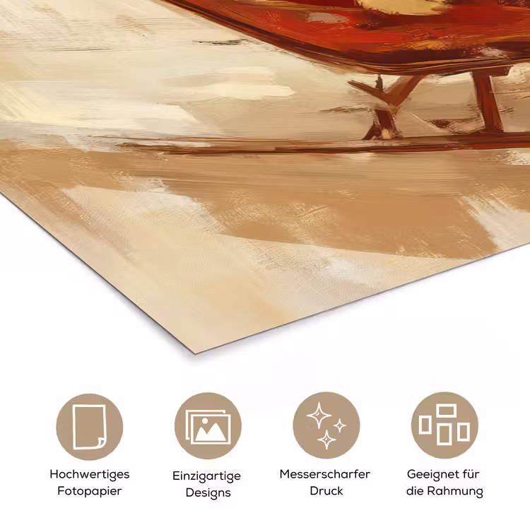 Kerst - Slee - Kerstman poster papier klein -tcloseup_DE