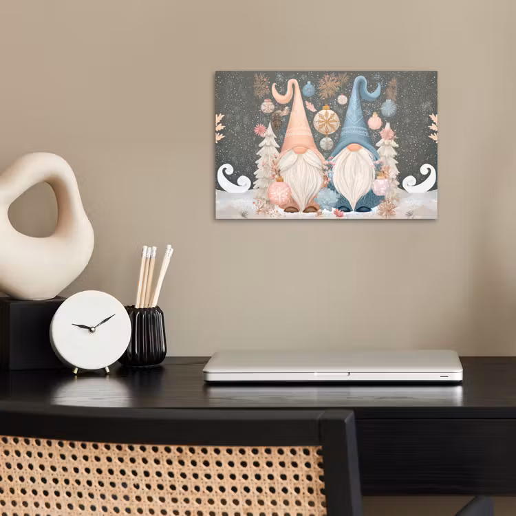 Kerst - Gnomen - Pastel poster papier klein -sfeer1