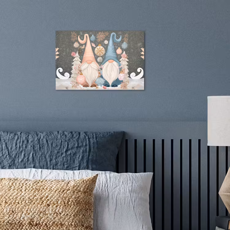 Kerst - Gnomen - Pastel poster papier klein -sfeer2