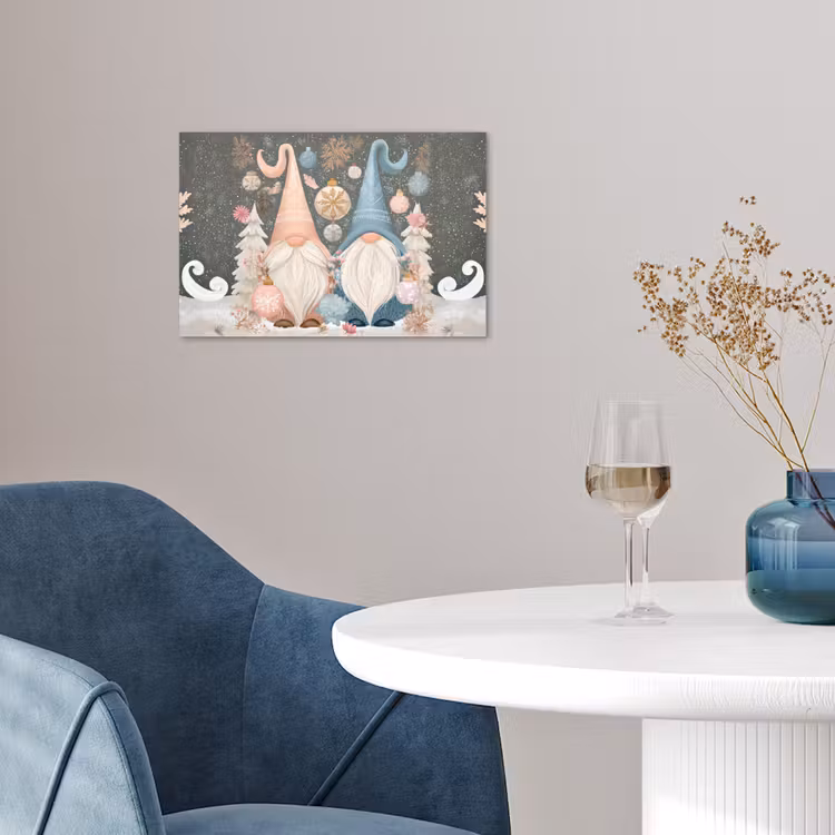 Kerst - Gnomen - Pastel poster papier klein -sfeer3