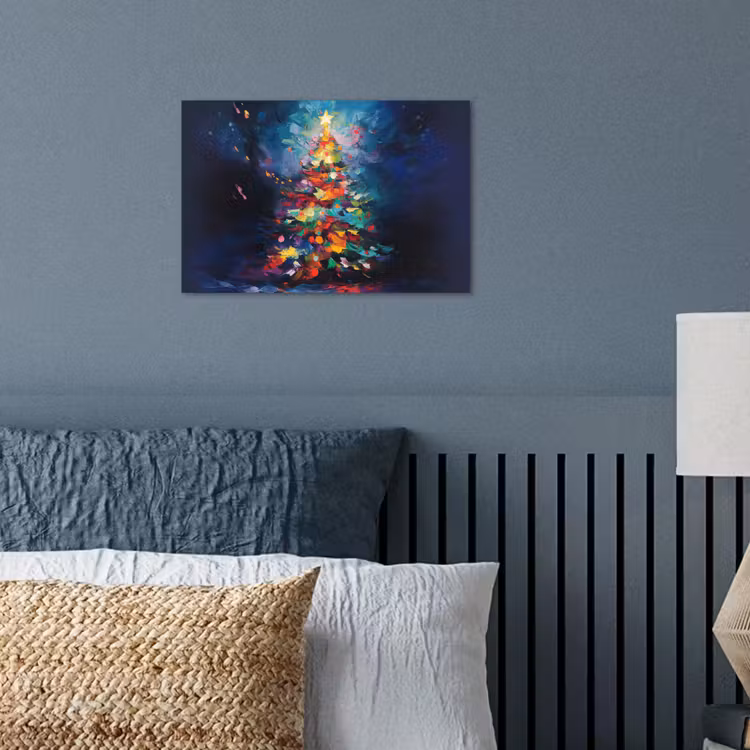 Kerstboom - Kerst - Abstract - Kleurrijk poster papier klein -sfeer2