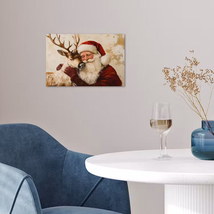 Kerstman - Rendier - Kerst - Christmas poster papier klein -sfeer3