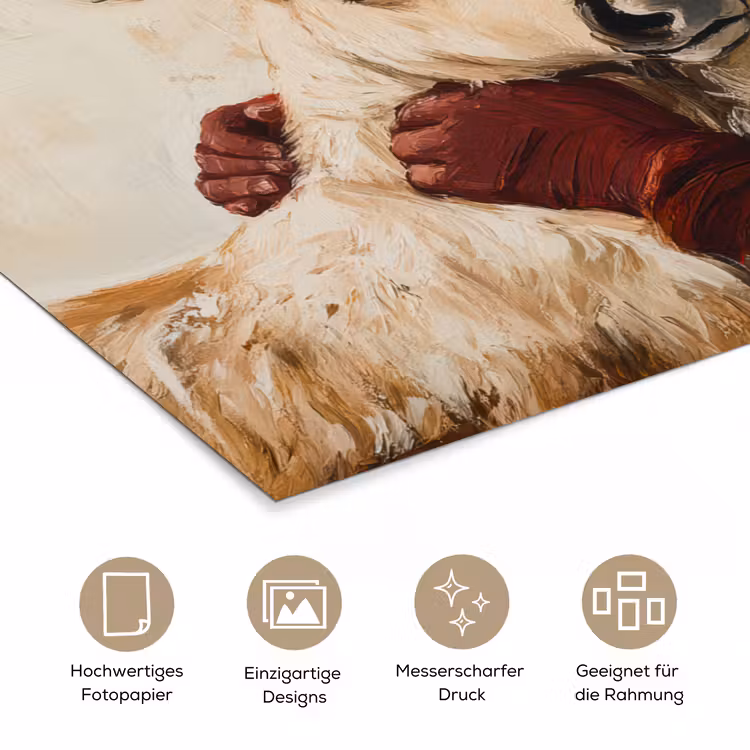 Kerstman - Rendier - Kerst - Christmas poster papier klein -tcloseup_DE