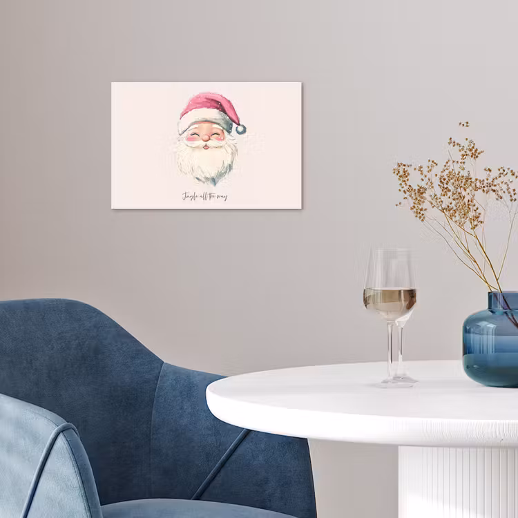 Kerstman - Kerst - Quote - Beige poster papier klein -sfeer3