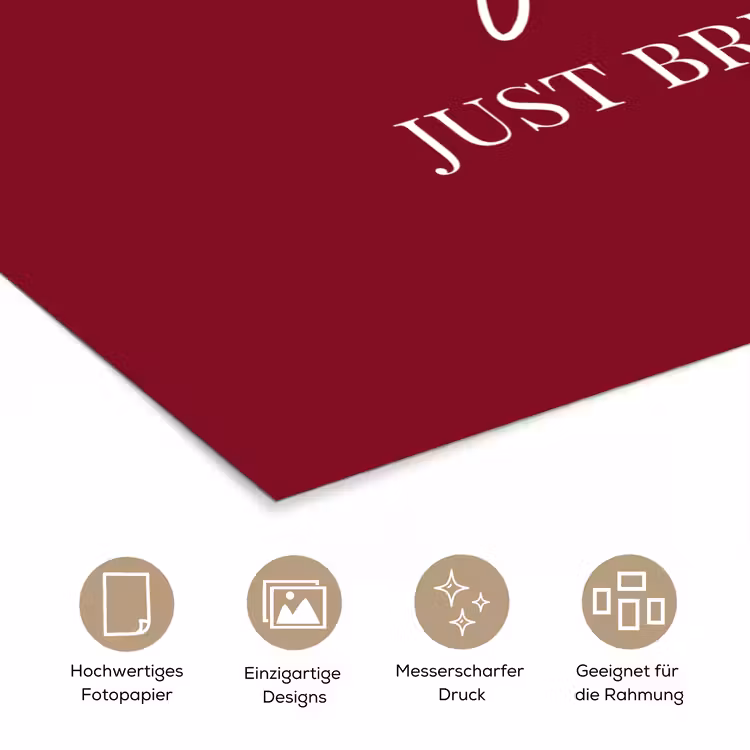 Santa - Wine - Rood - Kerst - Kerstman poster papier klein -tcloseup_DE