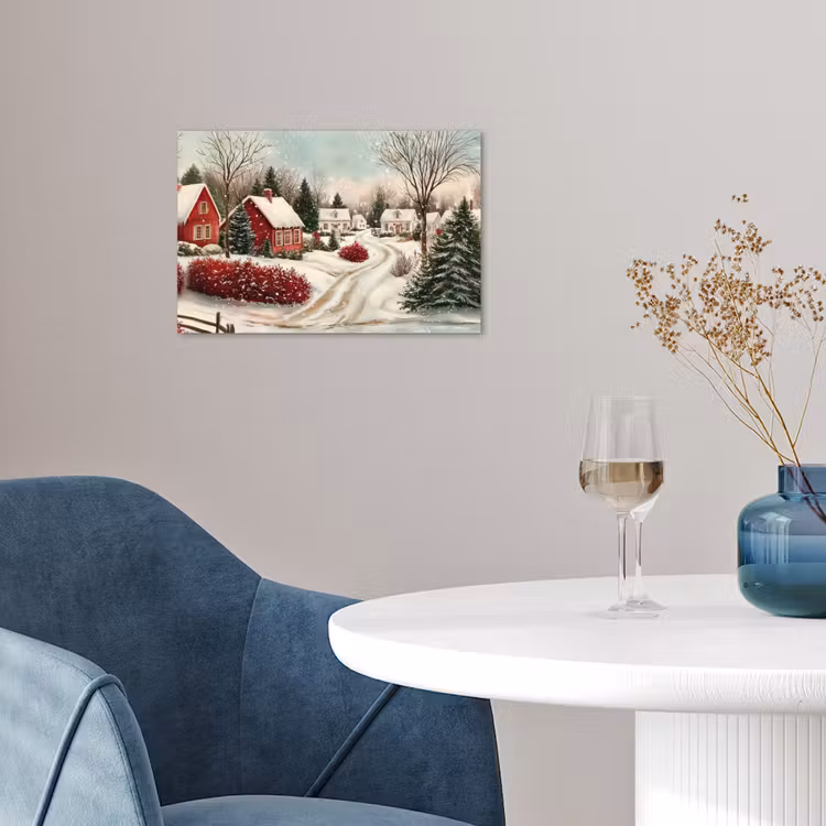 Kerstsfeer - Landelijk - Rood poster papier klein -sfeer3