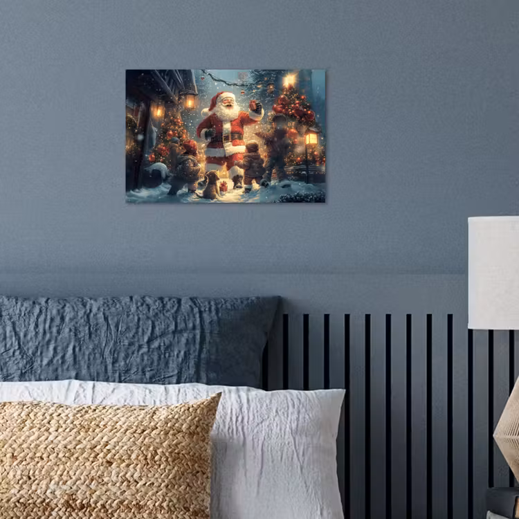 Kerstvreugde - Sneeuw - Kleurrijk poster papier klein -sfeer2