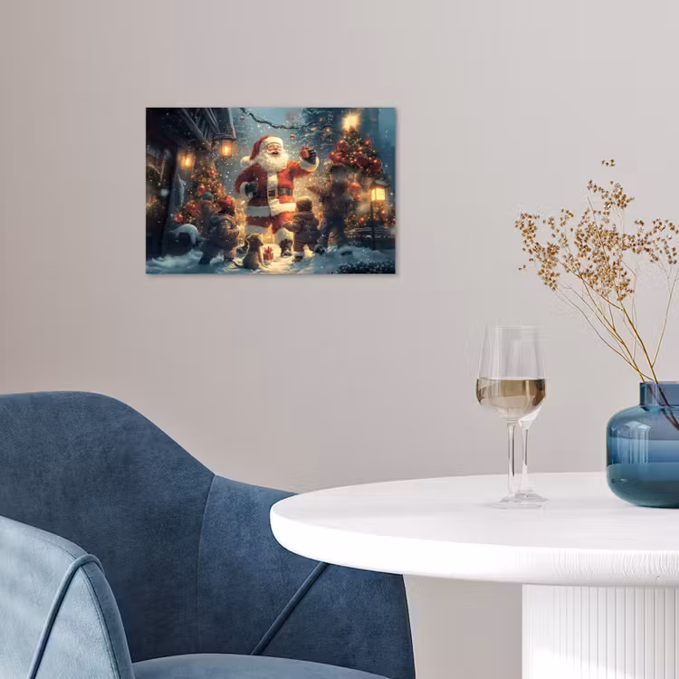 Kerstvreugde - Sneeuw - Kleurrijk poster papier klein -sfeer3
