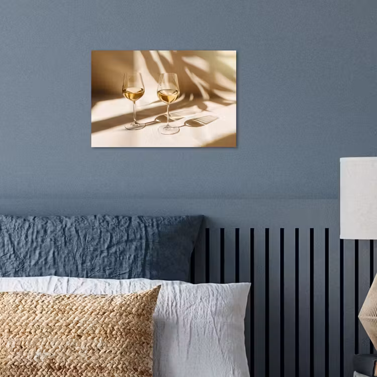 Wijn - Wijnglazen - Wit poster papier klein -sfeer2