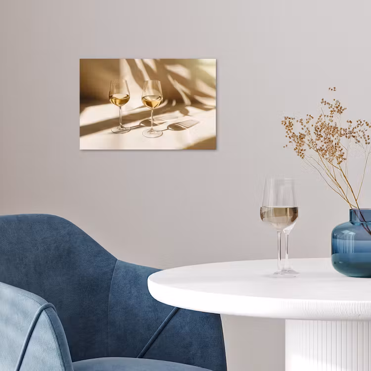 Wijn - Wijnglazen - Wit poster papier klein -sfeer3
