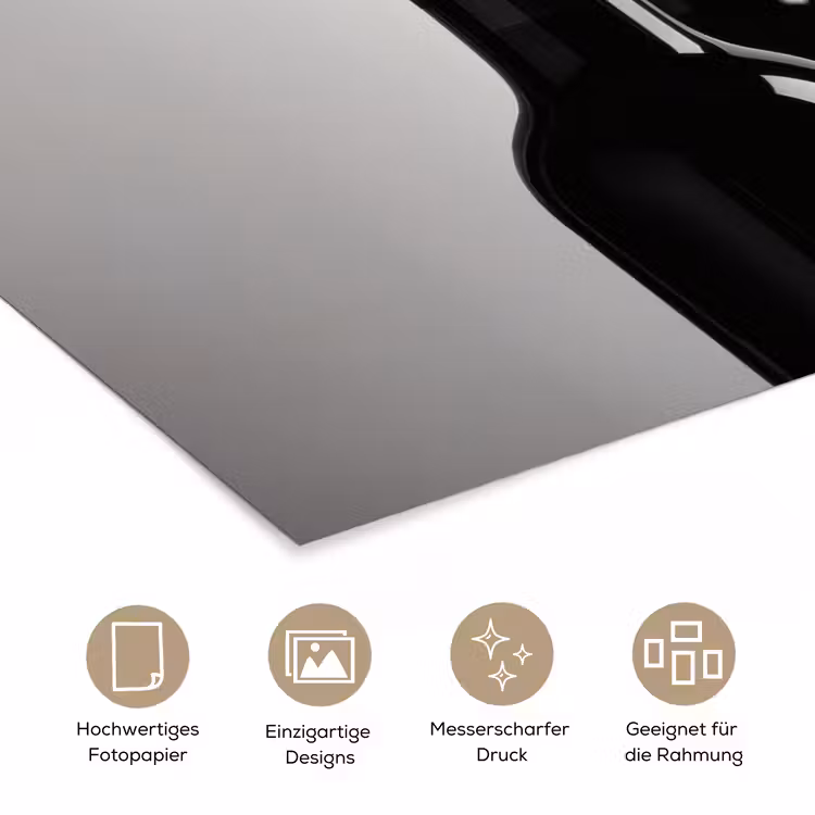 Wijnflessen - Zwart - Minimalistisch poster papier klein -tcloseup_DE
