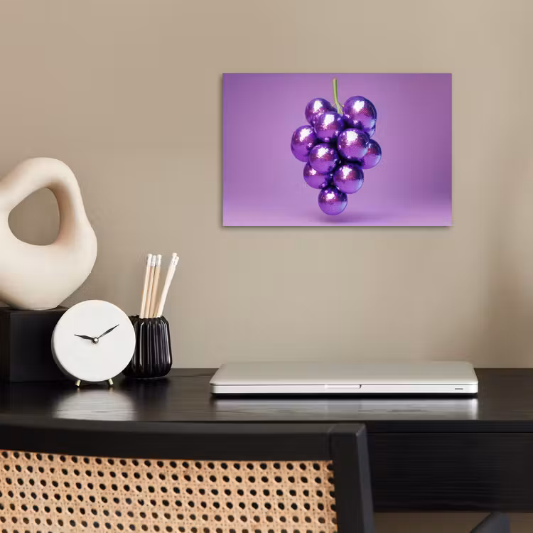 Druif - Disco - Glitter - Paars poster papier klein -sfeer1