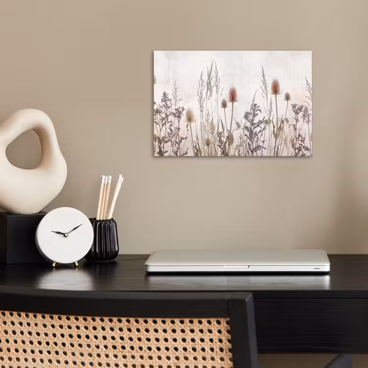 Weidebloemen - Design - Sepia poster papier klein -sfeer1