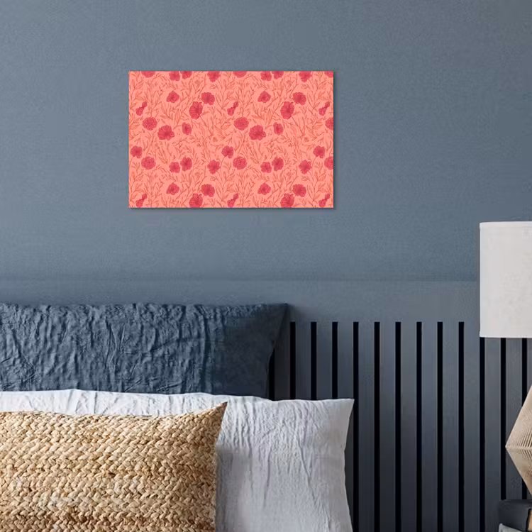 Weidebloemen - Romantisch - Roze poster papier klein 62 -sfeer2