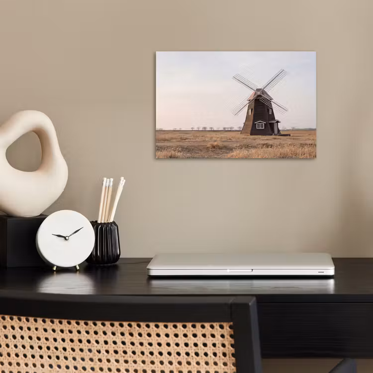 Windmolens - Landschap - Veld poster papier klein -sfeer1