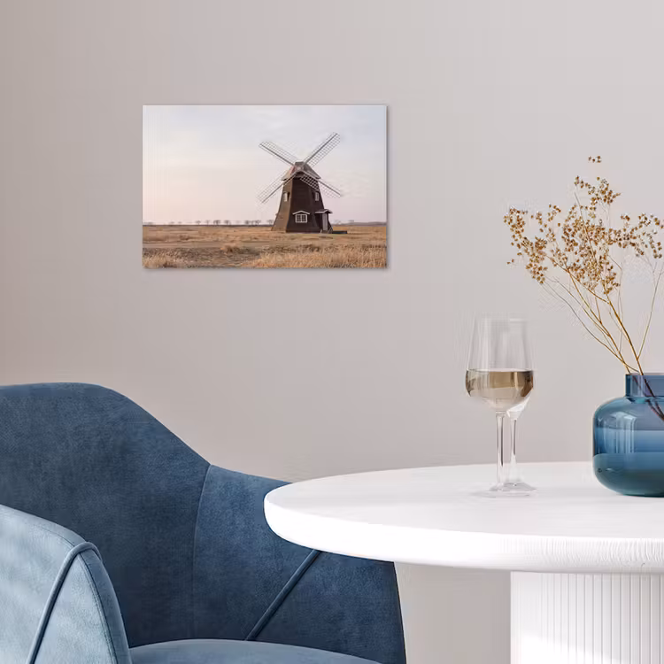 Windmolens - Landschap - Veld poster papier klein -sfeer3