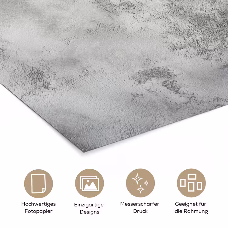 Winter - Kerst - Beton - Dennenappels poster papier klein -tcloseup_DE