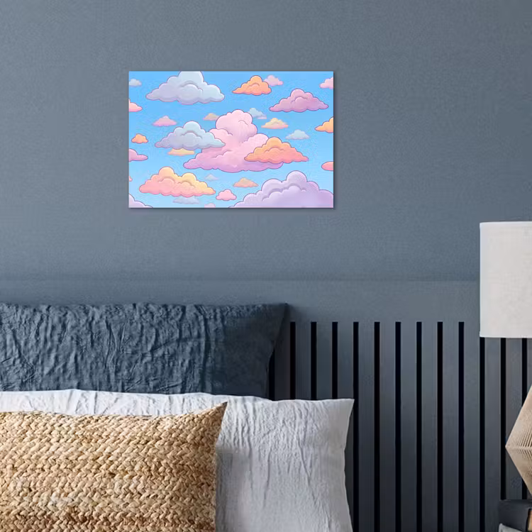 Wolk - Lucht - Natuur - Illustratie - Pastel poster papier klein -sfeer2