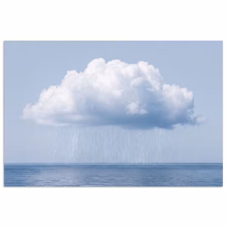 Poster - Wolke – Regen – Natur - Wolk - Regen - Natuur poster papier klein