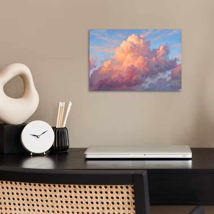 Wolken - Lucht - Natuur - Abstract - Kleurrijk poster papier klein -sfeer1