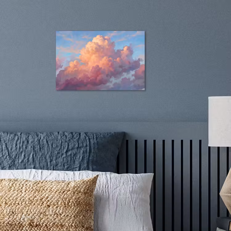 Wolken - Lucht - Natuur - Abstract - Kleurrijk poster papier klein -sfeer2
