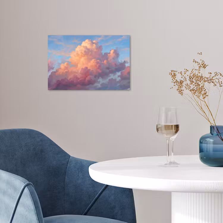 Wolken - Lucht - Natuur - Abstract - Kleurrijk poster papier klein -sfeer3
